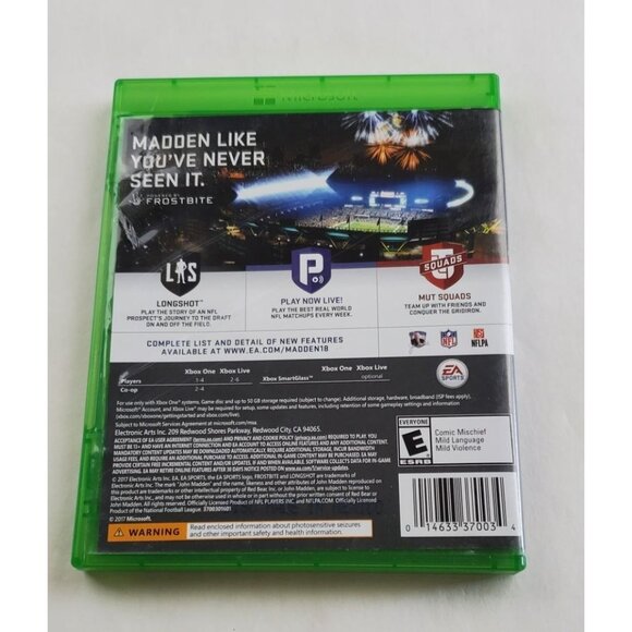 Madden NFL 18 - Xbox One Video Game 2017 Microsoft - Picture 2 of 7